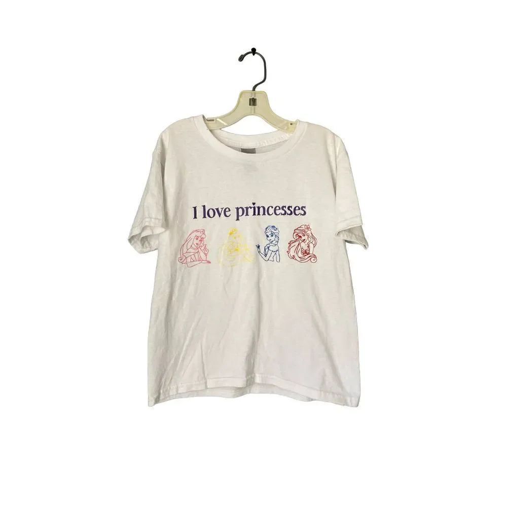 Gildan I love princess Disney short sleeve white T-shirt good condition size XS